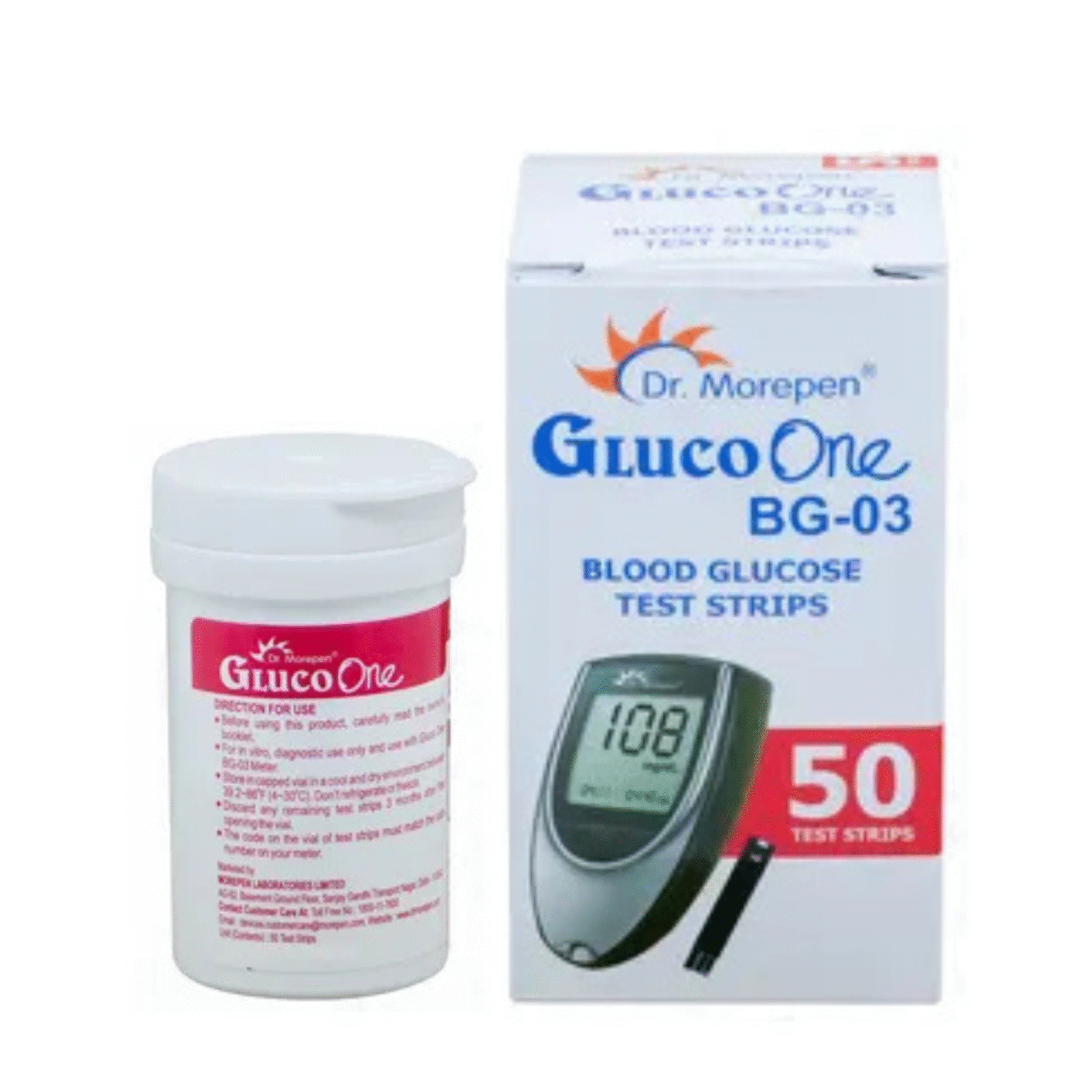 Gluco One BG-03 Blood Glucose Test Strips